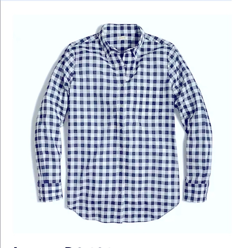 J. Crew Factory Gingham Button-down Shirt, Small
